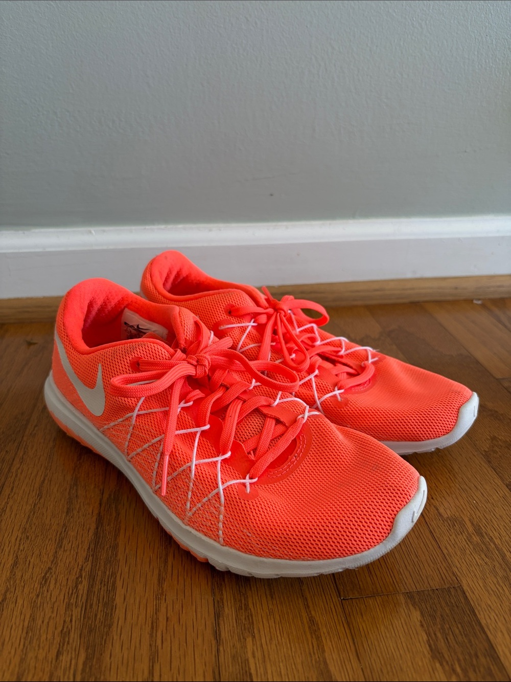 Nike Women's Bright Coral/White Athletic Running Shoes